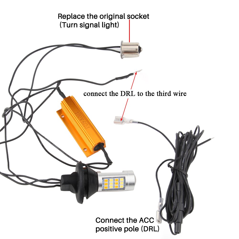 Ba15s LED 2835 Dual Switchback LED DRL Indicator Kit